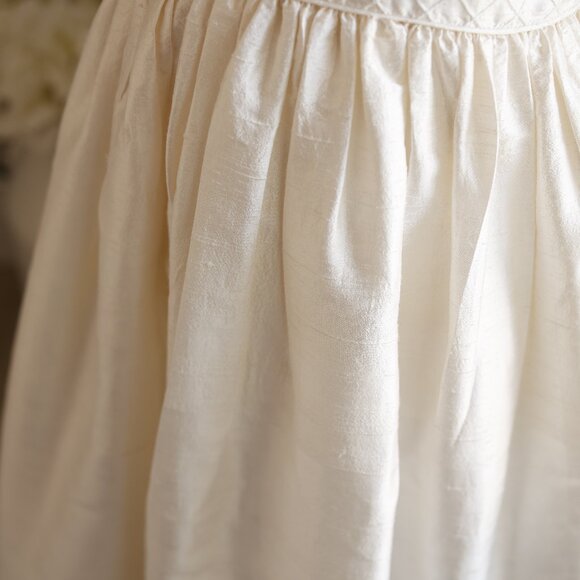 Strasburg Ivory Dupioni Silk Dress Flower Girl Special Occasion Recital Size 6 - Picture 8 of 9